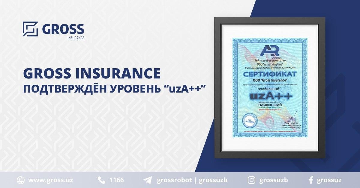 GROSS INSURANCE подтверждён уровень 